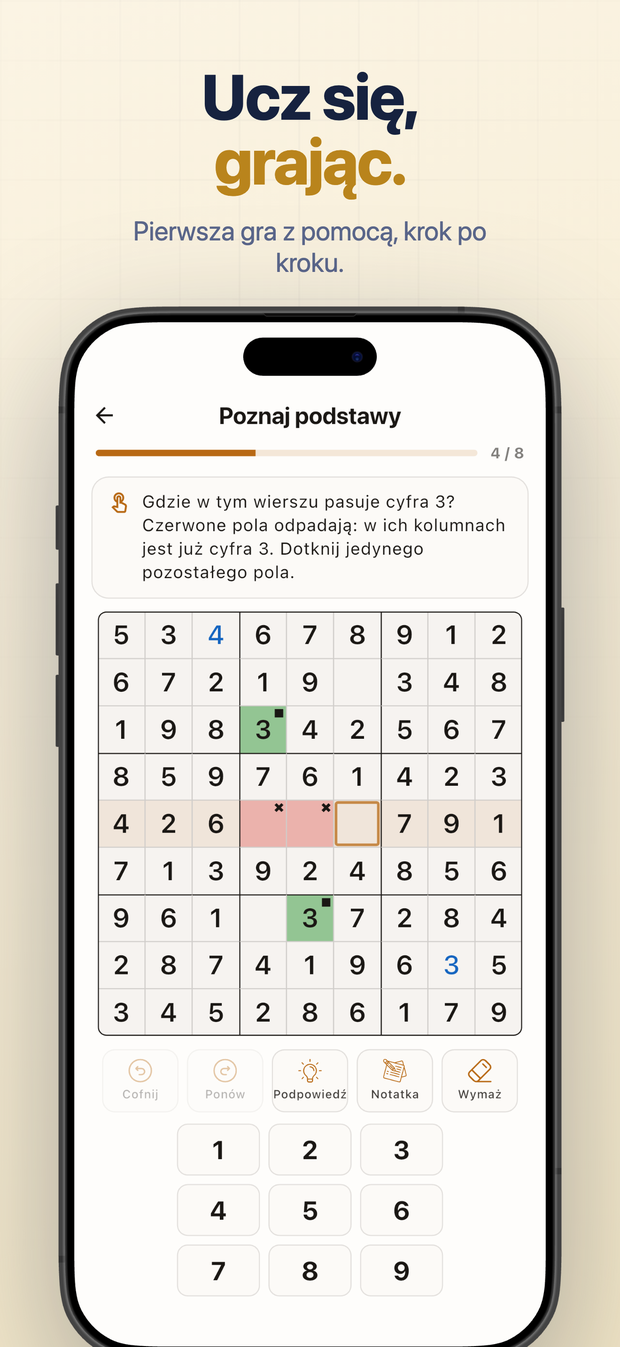 Ucz się, grając. Pierwsza gra z pomocą, krok po kroku.