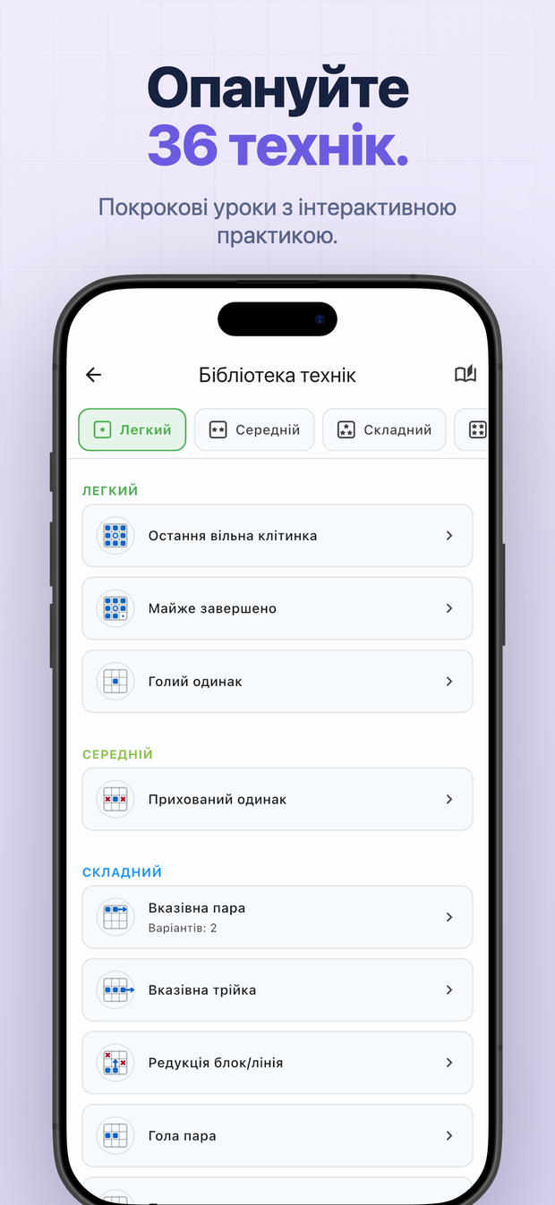 Опануйте 36 технік. Покрокові уроки з інтерактивною практикою.